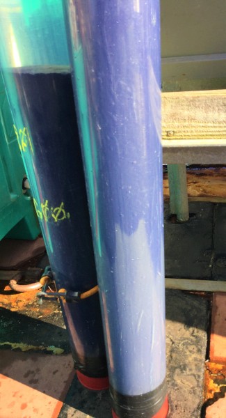 unsplit sediment cores
