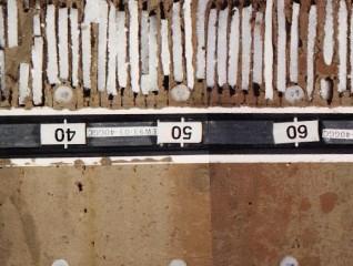 Part of a sampled core