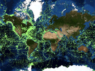 Global map of core locations